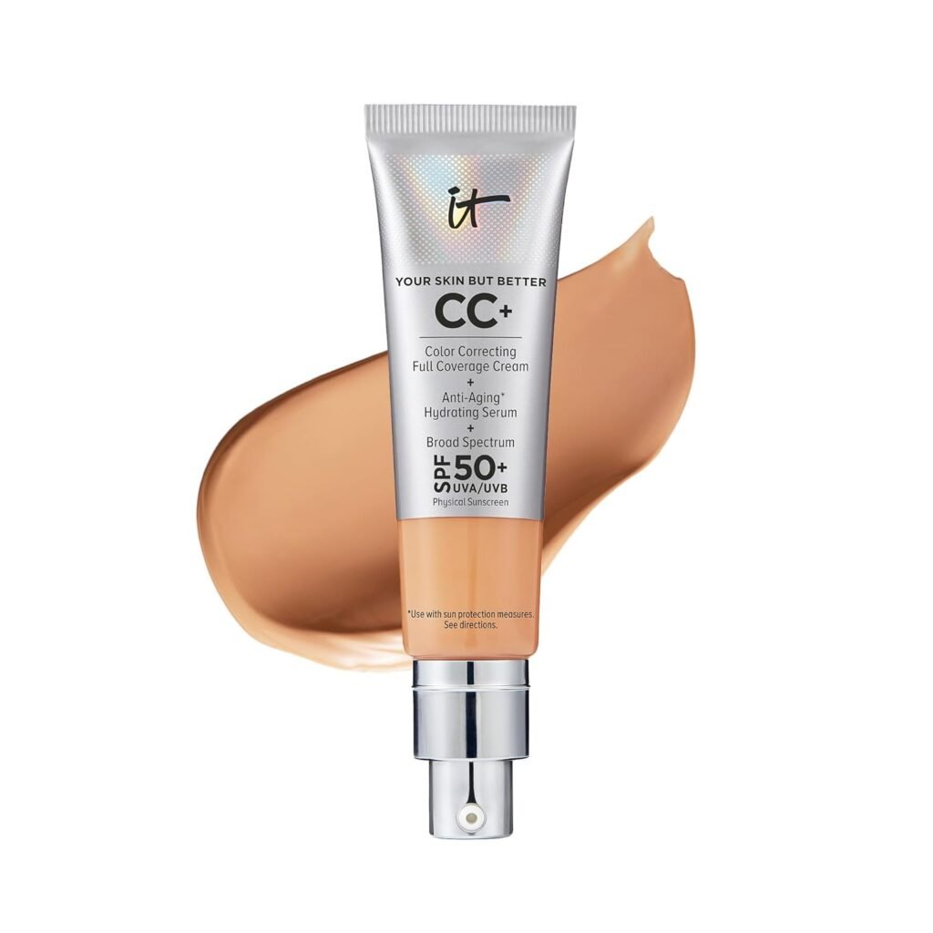 IT Cosmetics Your Skin But Better CC+ Cream - Color Correcting Cream, Full-Coverage Foundation, Hydrating Serum SPF 50+ Sunscreen - Natural Finish - 1.08 fl oz IT Cosmetics Your Skin But Better CC+ Cream - Color Correcting Cream, Full-Coverage Foundation, Hydrating Serum SPF 50+ Sunscreen - Natural Finish - 1.08 fl oz
