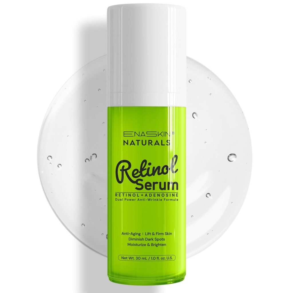 Anti Aging Retinol Facial Serum: Enaskin Naturals Serum for Face - Wrinkles Reducer Treatment with Retinol  Collagen  Hyaluronic Acid  Nicotinamide, Brightening  Firming Skincare Lotion