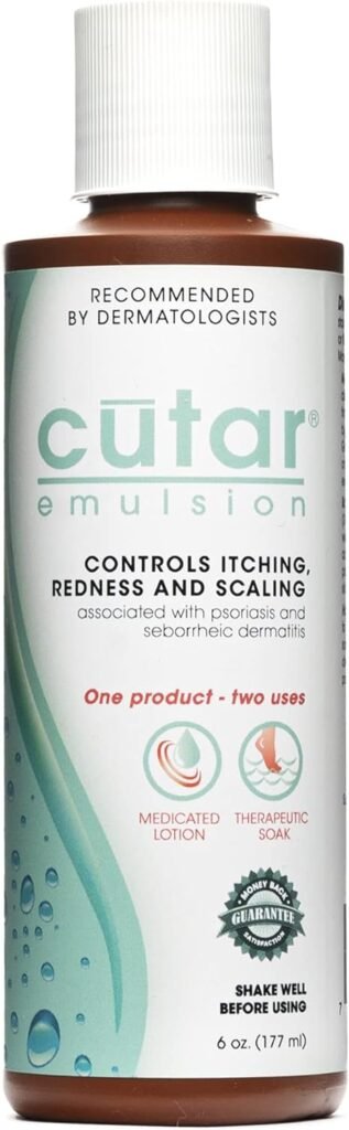 Emulsion Cream - Coal Tar Lotion for Relief from Eczema, Psoriasis, and Dermatitis - Helps Soothe Itchy Flaky Skin, Redness, Dryness, and Inflammation