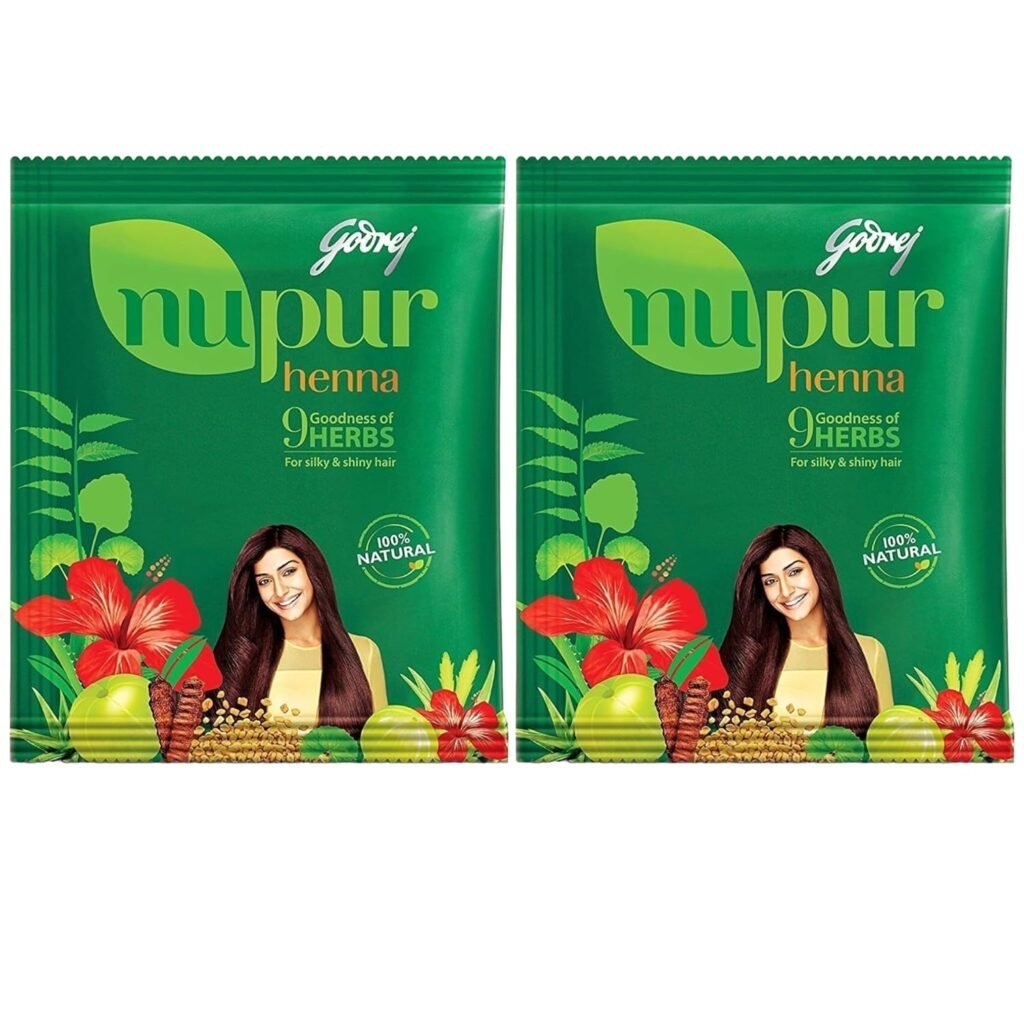 Nupur Henna - Goodness of 9 Herbs - 1000 Grams (2 Packs)