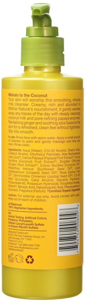 Alba Botanica Hawaiian Facial Cleanser, Pore Purifying Pineapple Enzyme, 8 Oz