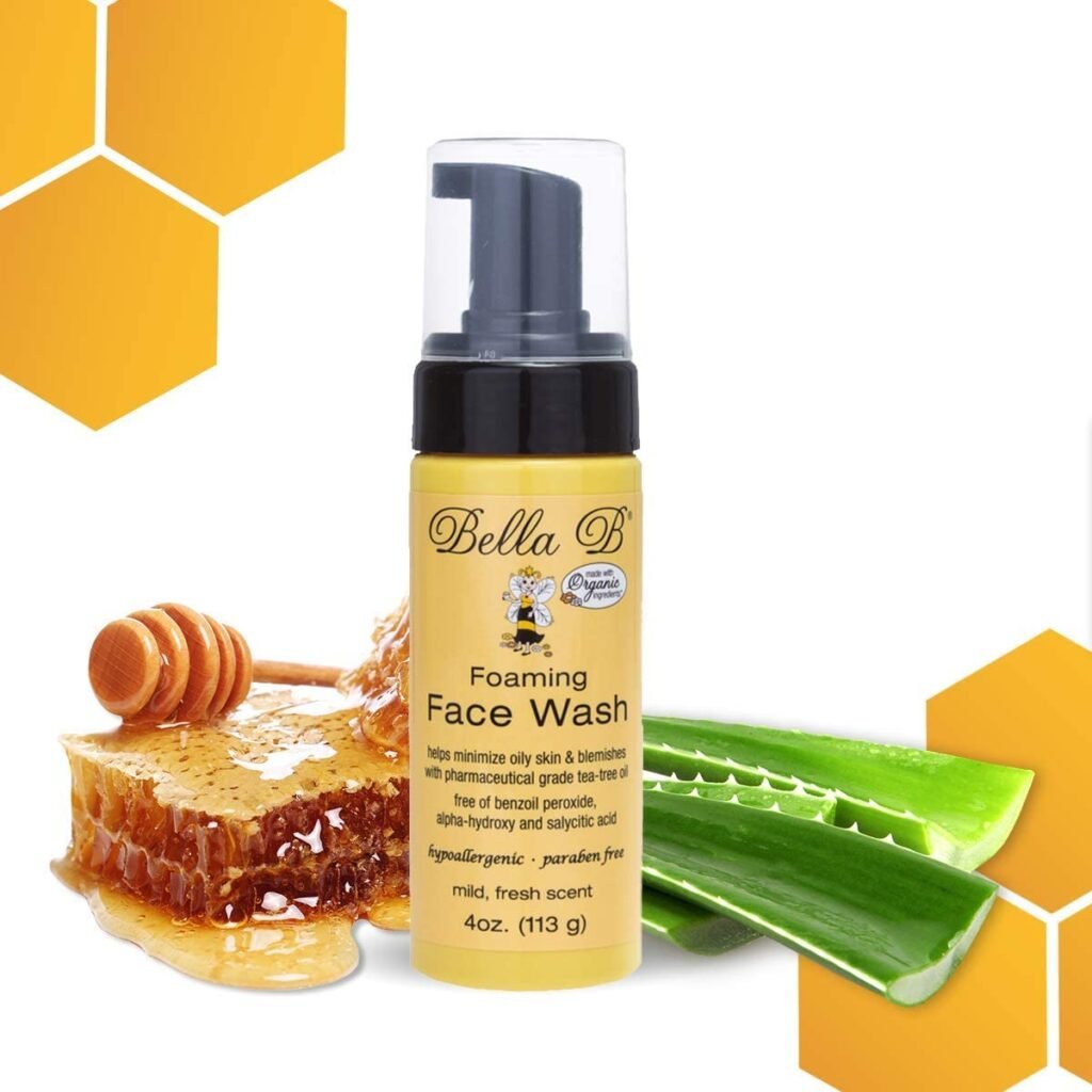 BELLA B Foaming Face Wash 4 oz - Pregnancy Safe Face Wash - Tea Tree Foaming Face Wash Made with Organic Ingredients - Use Twice Daily for Clear Skin BELLA B Foaming Face Wash 4 oz - Pregnancy Safe Face Wash - Tea Tree Foaming Face Wash Made with Organic Ingredients - Use Twice Daily for Clear Skin