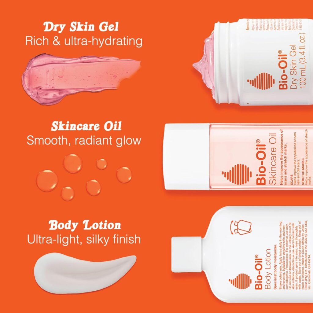 Bio-Oil Skincare Body Oil, Vitamin E Serum for Scars  Stretchmarks, Dermatologist Recommended, All Skin Types, 6.7 oz