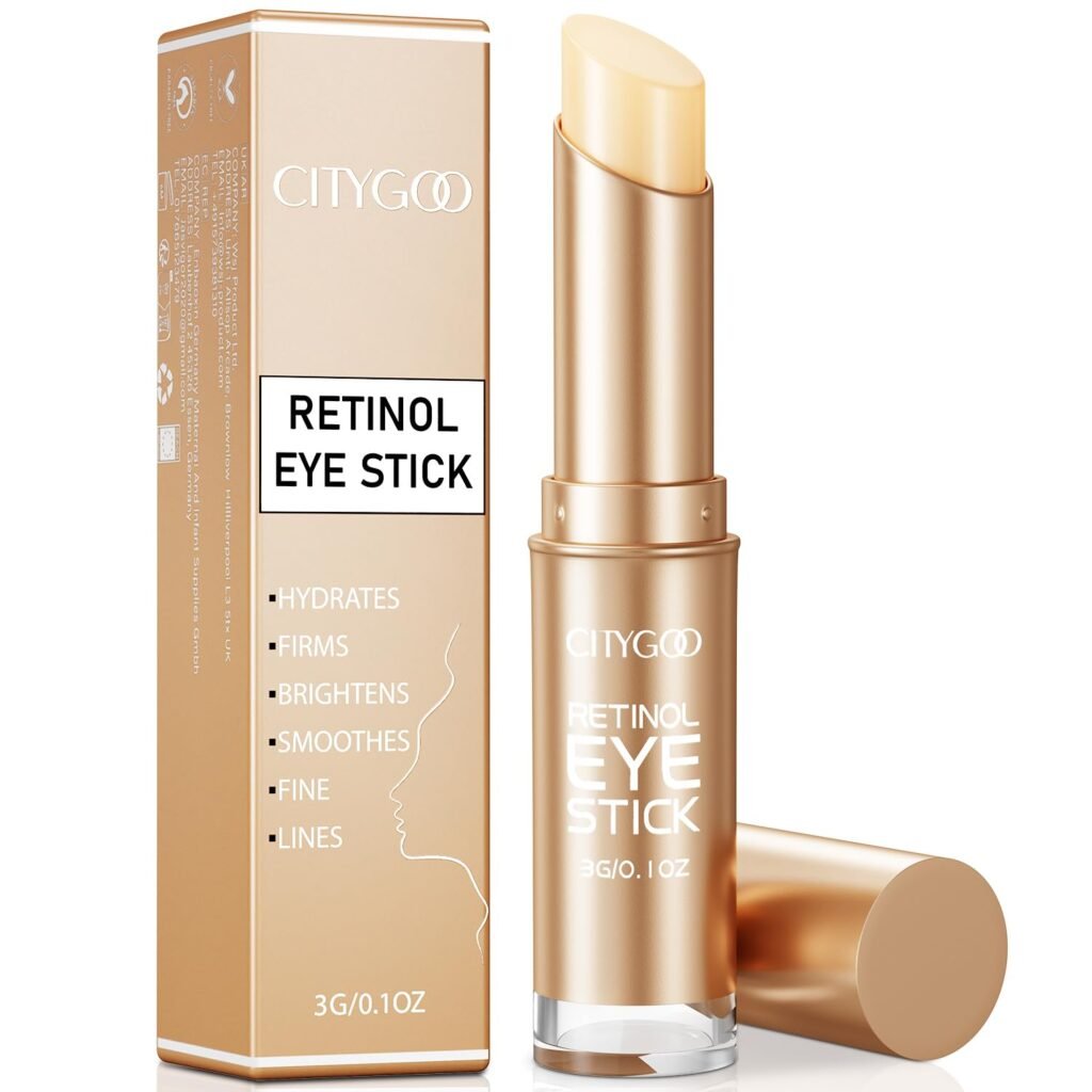 Retinol Eye Stick With Collagen, Hyaluronic Acid For Dark Circle, Wrinkles in 3-4 Weeks, Under Eye Cream Anti Aging, For Puffiness and Bags Reduces Fine Lines