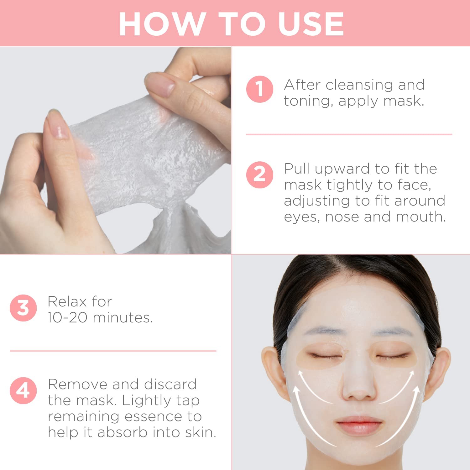 Mediheal Official Best Korean Sheet Mask - Collagen Essential Face Mask 4 Sheets Lifting and Firming For All Skin Types