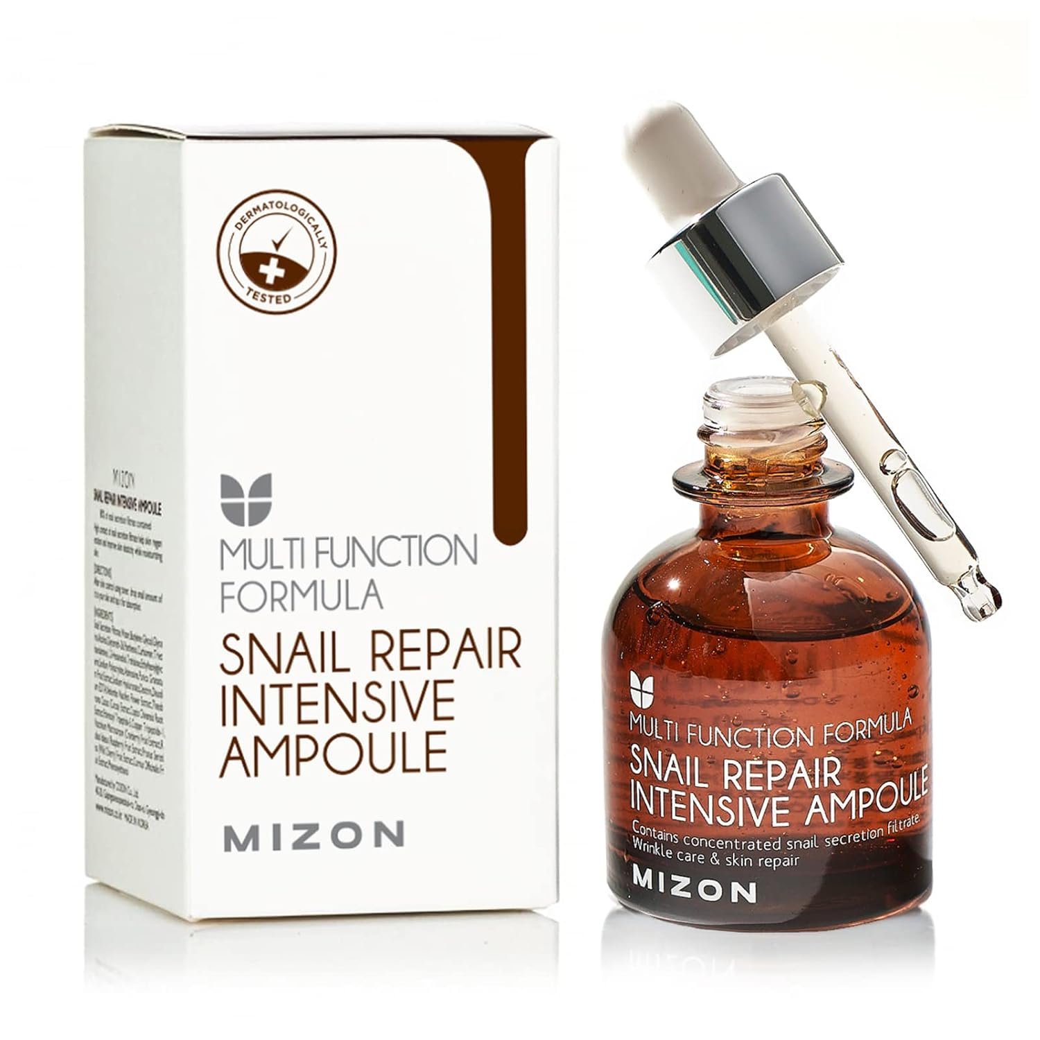 MIZON Snail Line, Snail Repair Intensive Ampoule, Wrinkle Care, Skin Nutrition (30ml 1.01 fl oz)