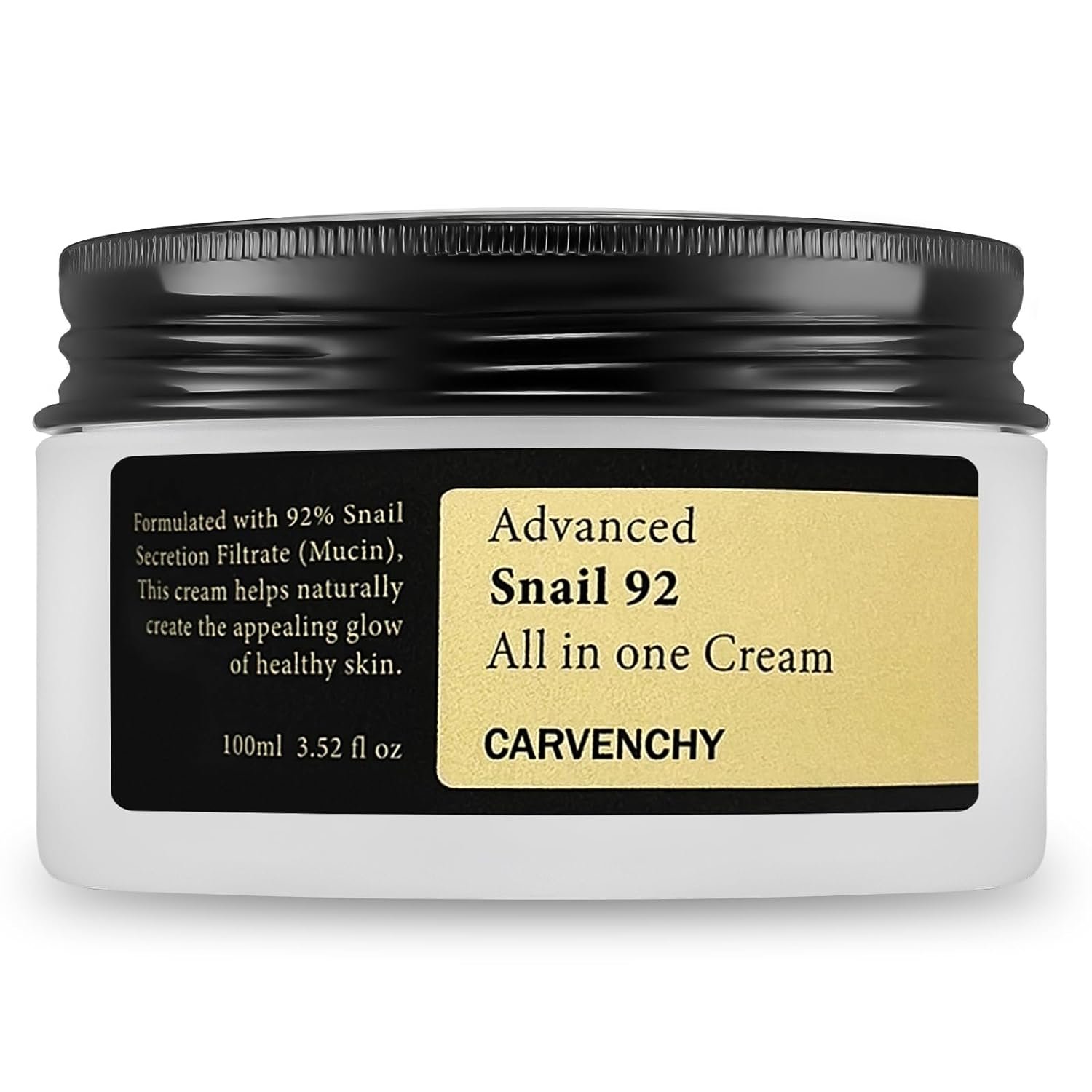 Snail Mucin 92% Repair Cream All In One Snail Secretion Filtrate Face Moisturizer Recovery For Dry Skin Hyaluronic Acid Long Lasting Hydration Anti Aging Wrinkle Fine Lines Firming (3.52 FL OZ)