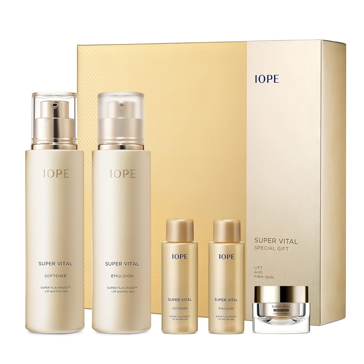 IOPE Super Vital Skin Care Set - Luxury Korean Skincare Gift Set for Anti Aging, Including Face Toner, Lotion and Moisturizer for Wrinkle Care - Facial Care Kit for All Skin, for Hydration Lifting IOPE Super Vital Skin Care Set - Luxury Korean Skincare Gift Set for Anti Aging, Including Face Toner, Lotion and Moisturizer for Wrinkle Care - Facial Care Kit for All Skin, for Hydration Lifting