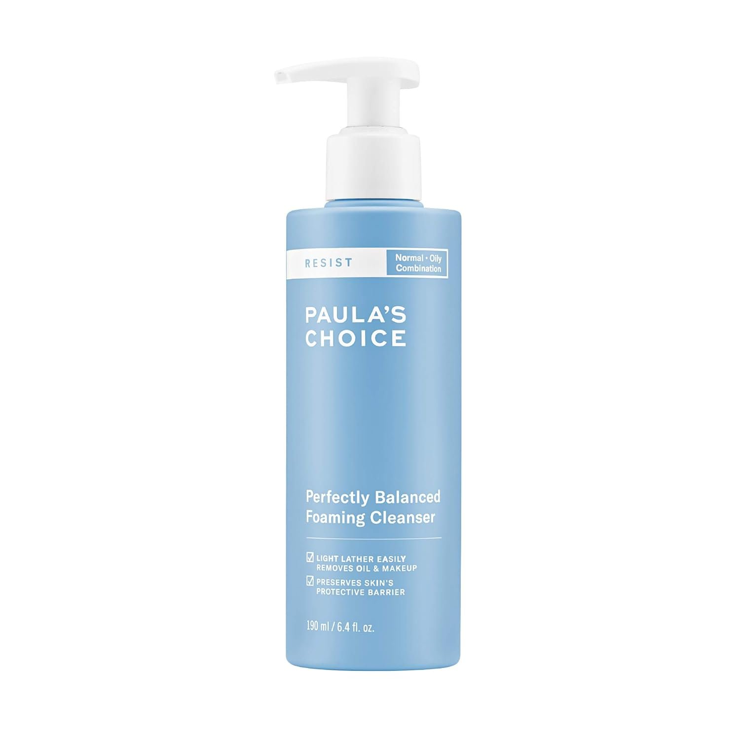 Paulas Choice RESIST Perfectly Balanced Foaming Cleanser, Hyaluronic Acid  Aloe, Anti-Aging Face Wash, Large Pores  Oily Skin, 6.4 Ounce