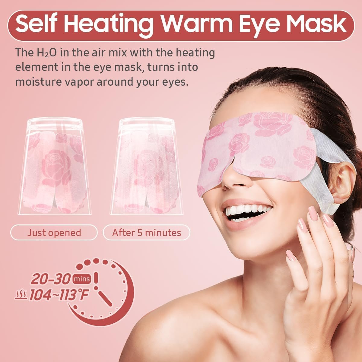 Steam Eye Mask, 10 Packs Lavender Heated Eye Mask, Self Heating Disposable SPA Warm Compress for Eyes Sleep Mask, Soothing Moist Heat Eye Masks, Stocking Stuffers