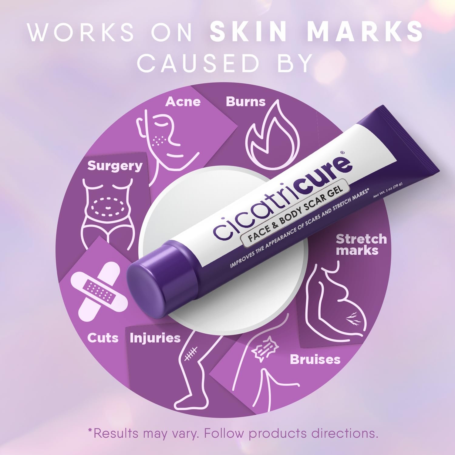 Cicatricure Face Body Advanced Scar Gel, Scar Treatment for Old New Scars, Fades Stretch Marks Away, Surgical Scars, Injuries, Burns and Acne Scar Treatment, For Adults Kids, 1 oz (28g), 1-Pack Cicatricure Face Body Advanced Scar Gel, Scar Treatment for Old New Scars, Fades Stretch Marks Away, Surgical Scars, Injuries, Burns and Acne Scar Treatment, For Adults Kids, 1 oz (28g), 1-Pack