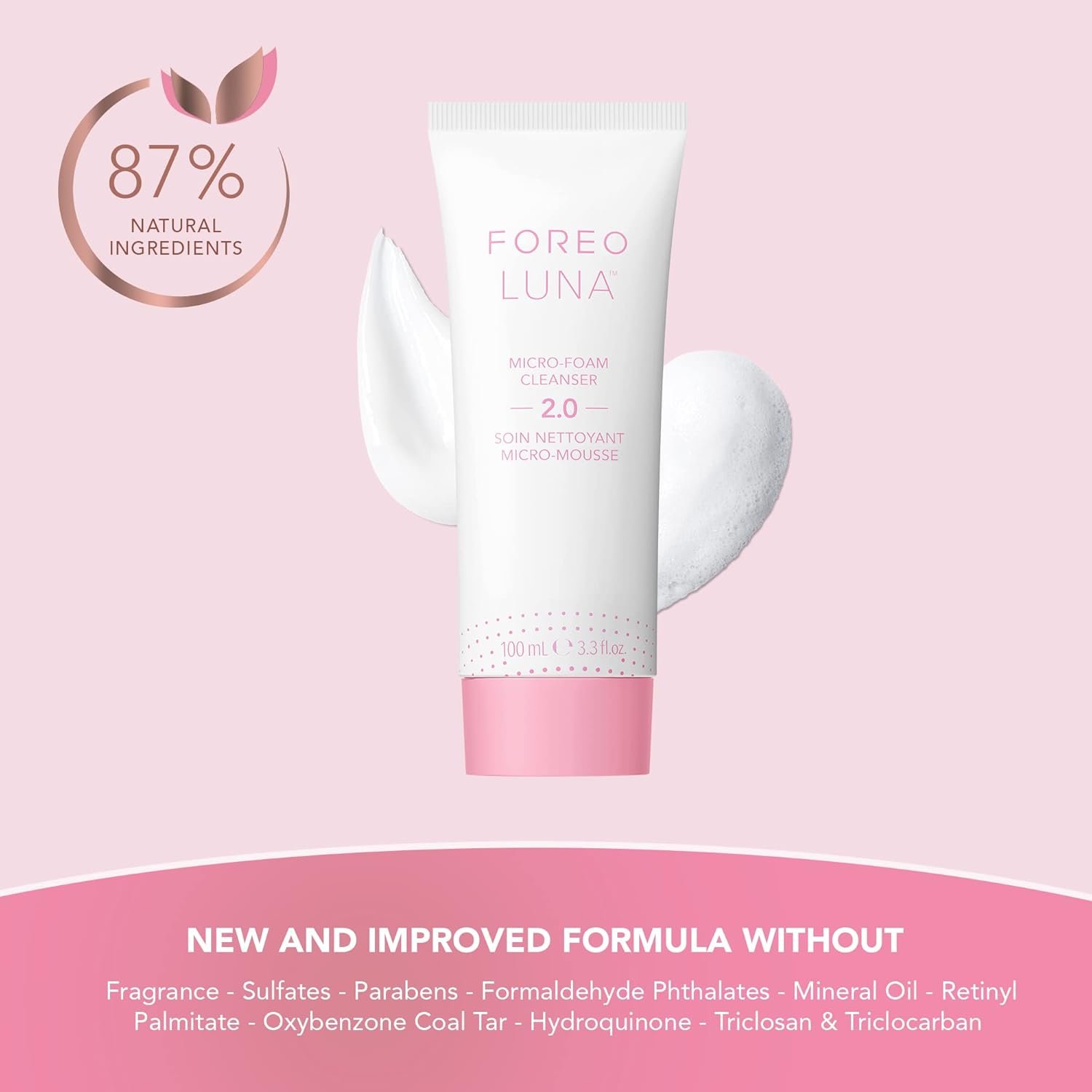 FOREO LUNA Micro-Foam Face Cleanser 2.0 - Face Wash - Pore Minimizer - All Skin Types Facial Cleanser - Travel Size - Vegan - Vitamin E - Facial Skin Care Products - 0.67 fl.oz FOREO LUNA Micro-Foam Face Cleanser 2.0 - Face Wash - Pore Minimizer - All Skin Types Facial Cleanser - Travel Size - Vegan - Vitamin E - Facial Skin Care Products - 0.67 fl.oz