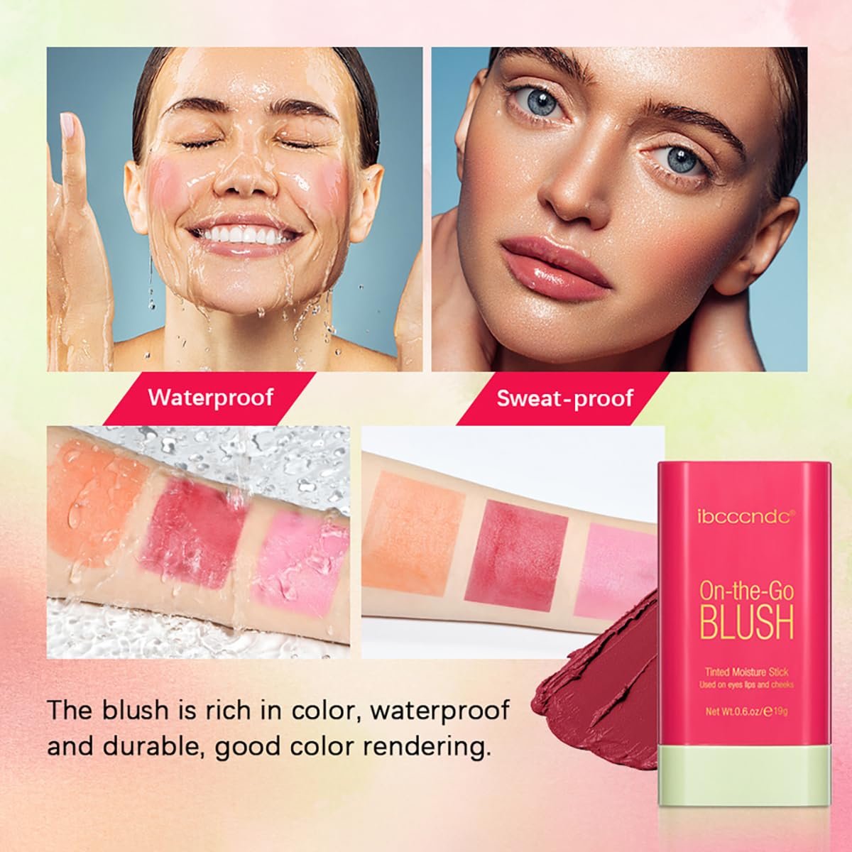Multi-Use Makeup Blush Stick, Cream Blush Stick, Tinted Solid Moisturizer Stick for Cheek Eyes Lips, Waterproof Natural Nude Makeup, Suitable for All Skin (1#Shy Pink) Multi-Use Makeup Blush Stick, Cream Blush Stick, Tinted Solid Moisturizer Stick for Cheek Eyes Lips, Waterproof Natural Nude Makeup, Suitable for All Skin (1#Shy Pink)
