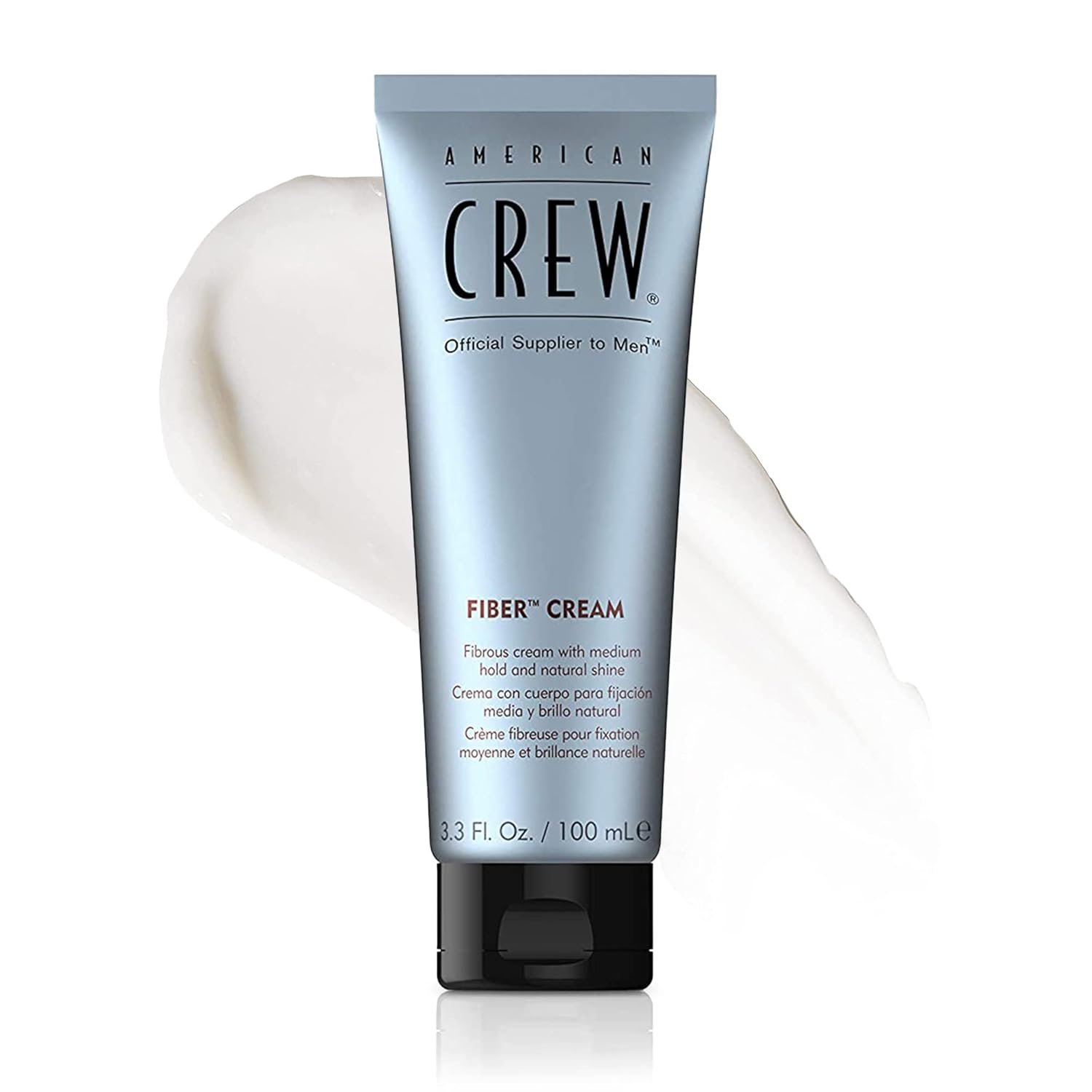 American Crew Mens Fiber Cream, Like Hair Gel with Medium Hold  Natural Shine, 3.3 Fl Oz