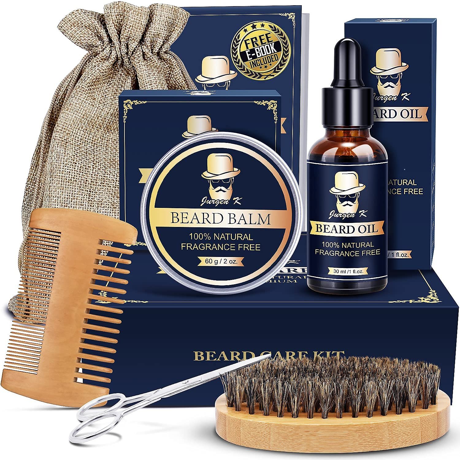 Mens Gifts - Beard Kit for Winter Self-Care, Ideal for Mens Daily Grooming Routine, Birthday  Christmas Gifts for Men, Stocking Stuffers for Adult, Men, Him, Husband, Boyfriend, Son, Dad