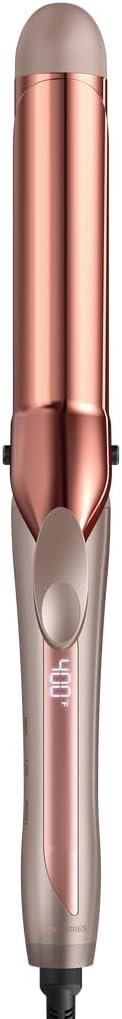 Titanium Curling Iron Luxe Series | Rose Gold | Professional Hair Styling Tool for Salon-Quality Curls | Fast Heating | Adjustable Temperature | Enhanced Shine and Durability | 1.25 inch